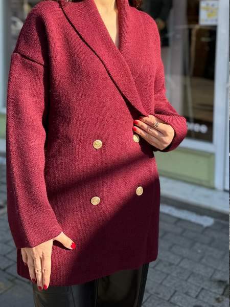 BORDO ANVELOP YAKA HIRKA PREMİUM KALİTE