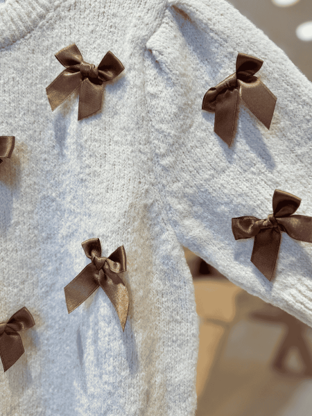 BEJ FİYONK DETAYLI KISA KOLLU KAZAK