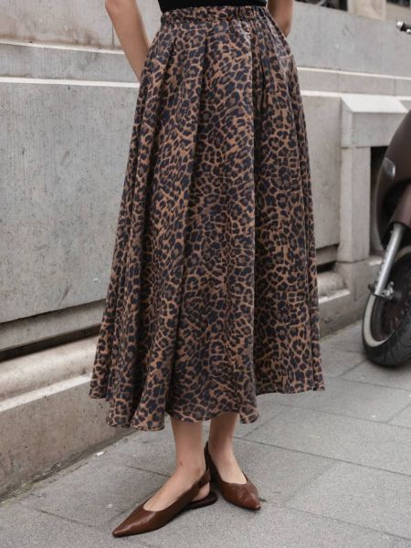 LEOPAR DESEN KLOŞ ETEK