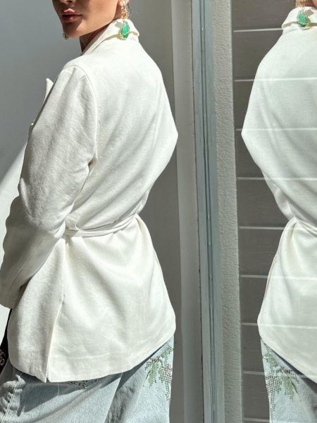 BAĞLAMALI KETEN BLAZER