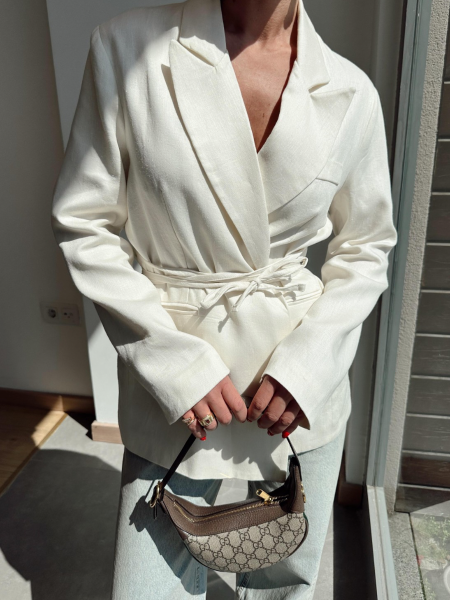 BAĞLAMALI KETEN BLAZER