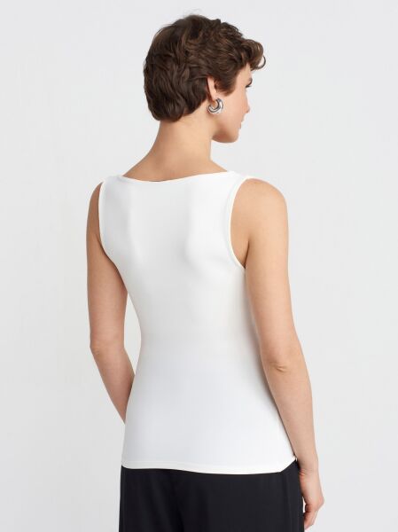 Kalın Askılı Poliamid Atlet-Ekru