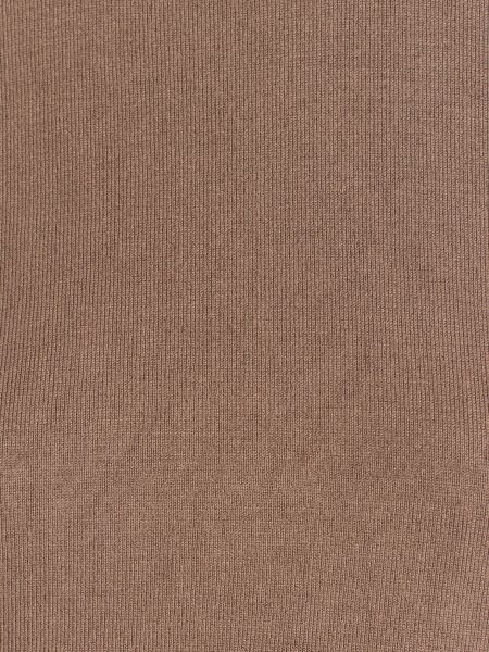 Bisiklet Yaka Kısa Kol Basic Triko Bluz-Koyu Vizon