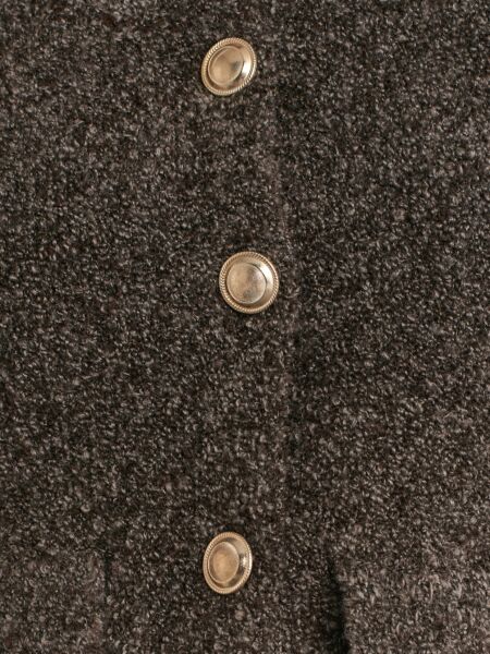 Polo Yaka Düğmeli Cep Detaylı Triko Hırka-Kahve