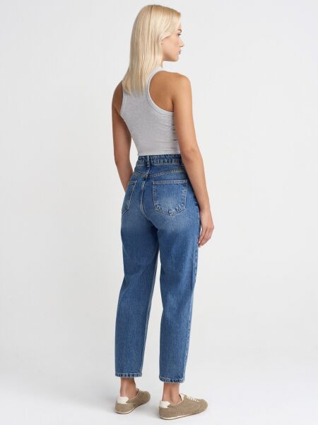 Relax Fit Denim Pantolon-Mavi