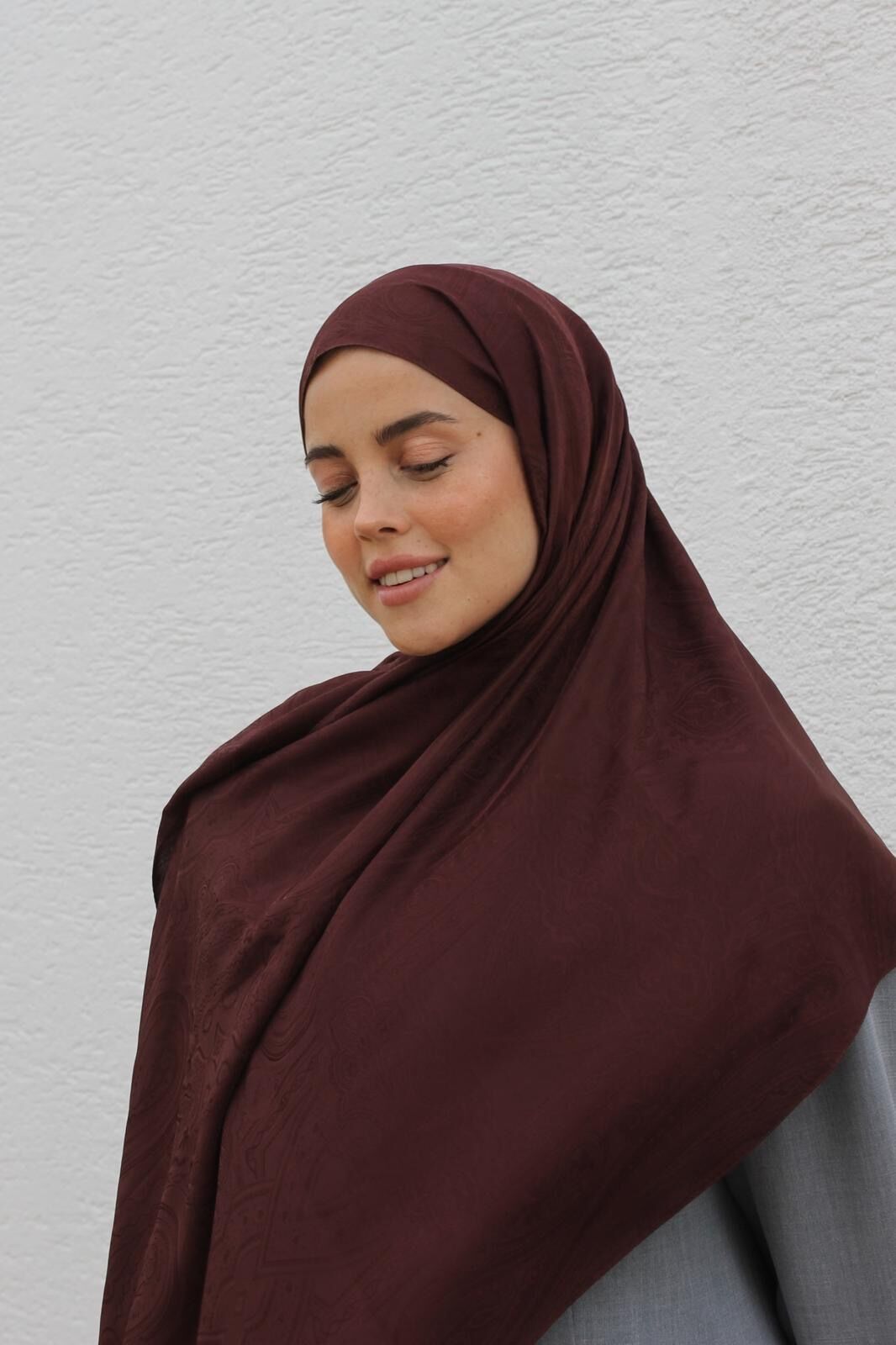 ETNİK DESEN ŞAL - BORDO