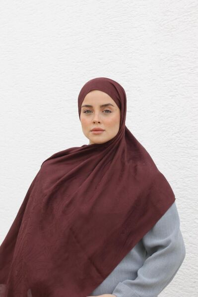 ETNİK DESEN ŞAL - BORDO