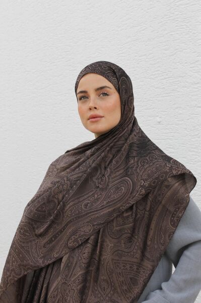 ERNİK DESEN ŞAL KAHVE