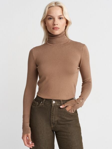 Balıkçı Yaka Kazak-Koyu Vizon