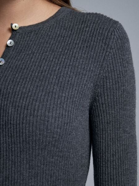 Yün Karışımlı İnce Triko-Füme