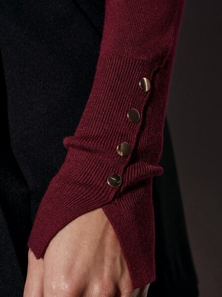 Balıkçı Yaka Kazak-Bordo