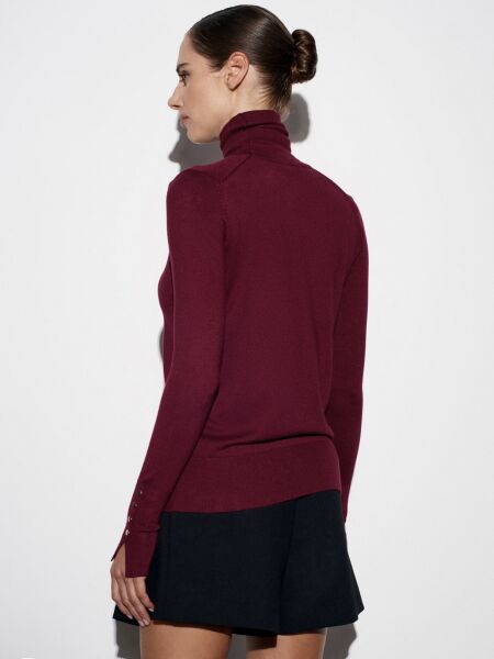 Balıkçı Yaka Kazak-Bordo