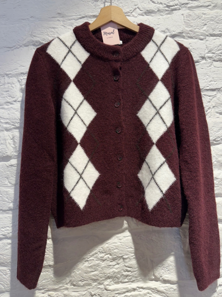 YOMUŞ DOKULU TRİKO HIRKA -BORDO