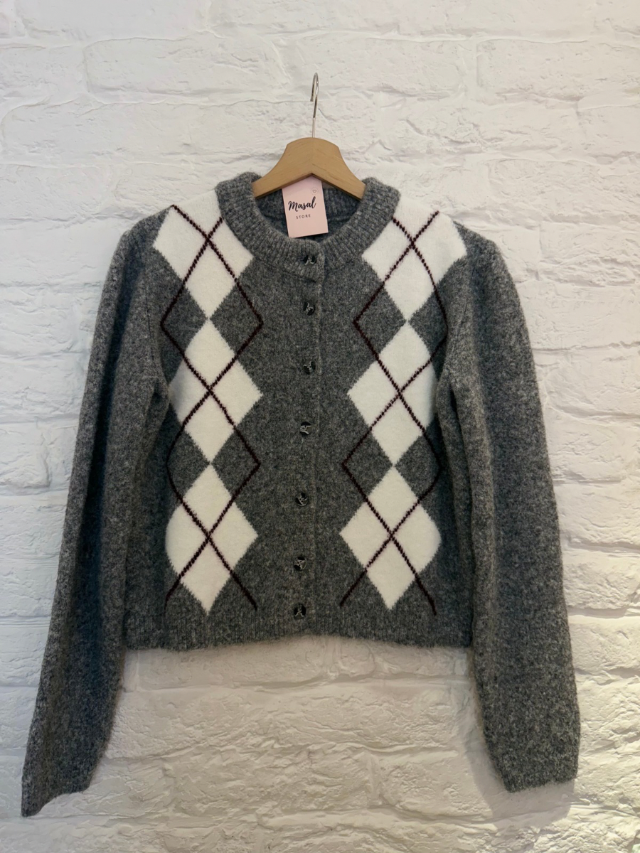 YUMOŞ DOKULU TRİKO HIRKA -FÜME