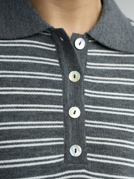 çizgili antrasit triko kazak